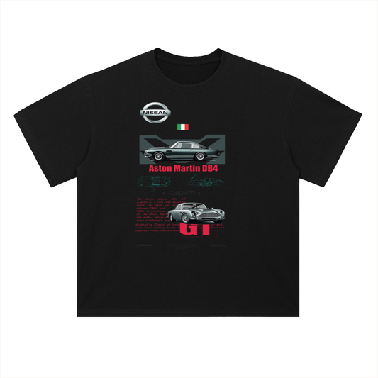 Aston Martin DB4 Classic Car Cotton Graphic Tee