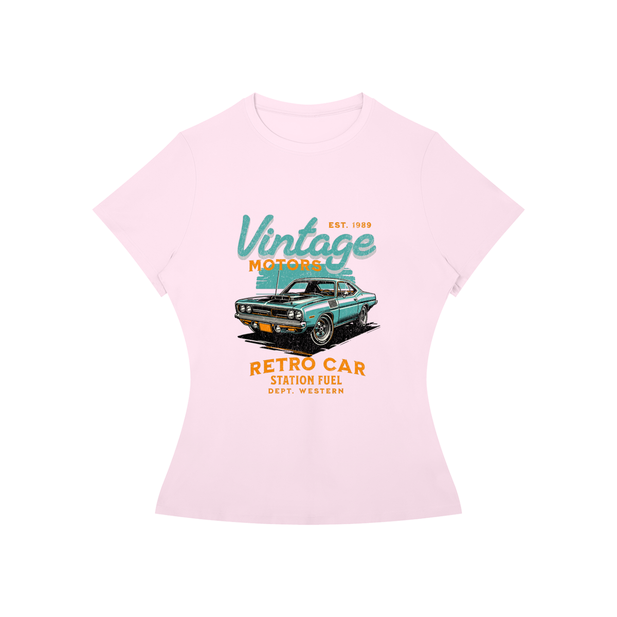 VINTAGE RETRO CAR Slim Fit T-Shirt