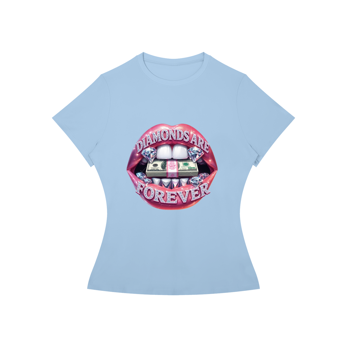 Diamonds Are Forever Lips Women’s Slim-Fit Tee