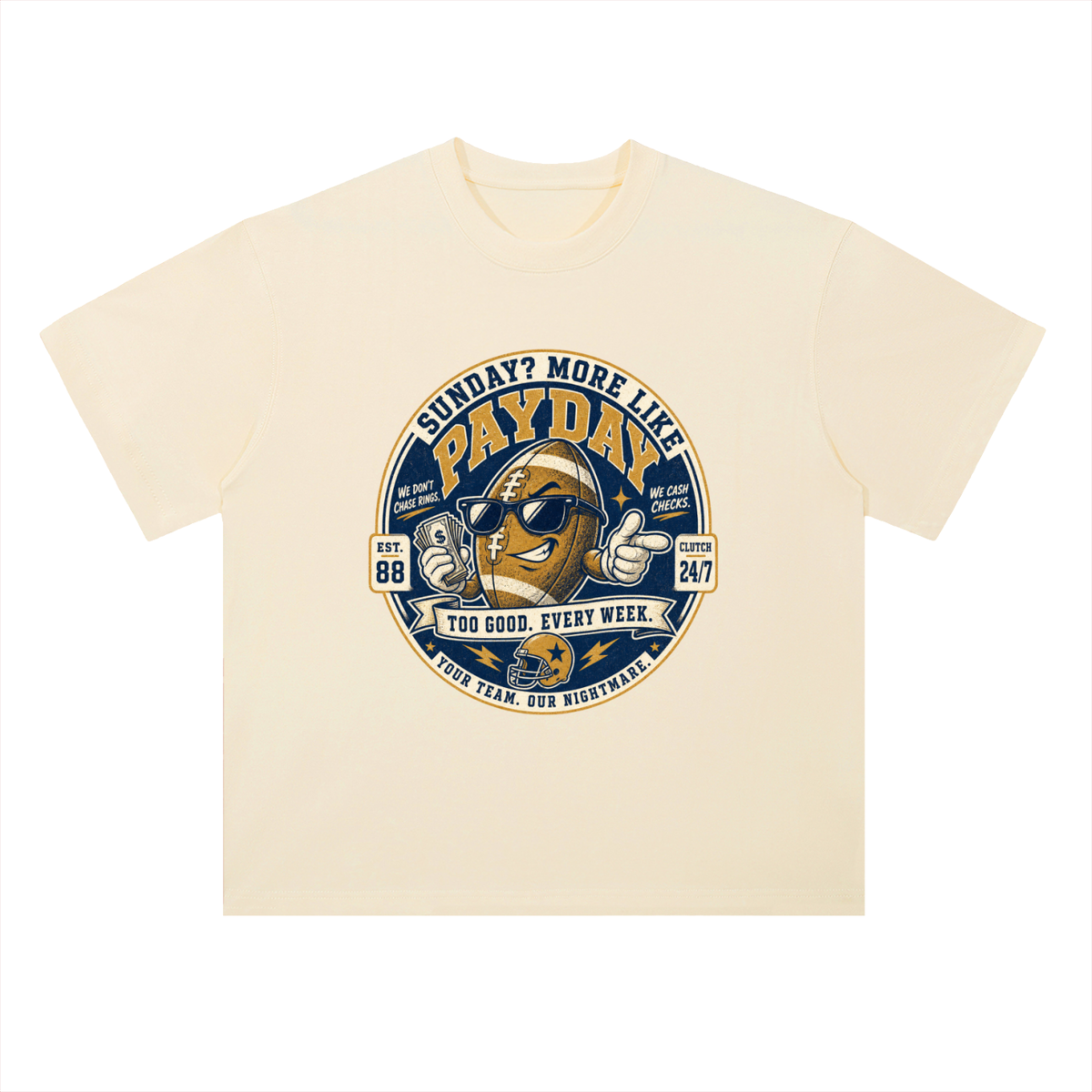 Payday Football Graphic Drop Shoulder Tee