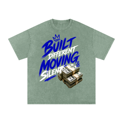 Built Different, Moving Silent Snow-Washed Cotton Tee