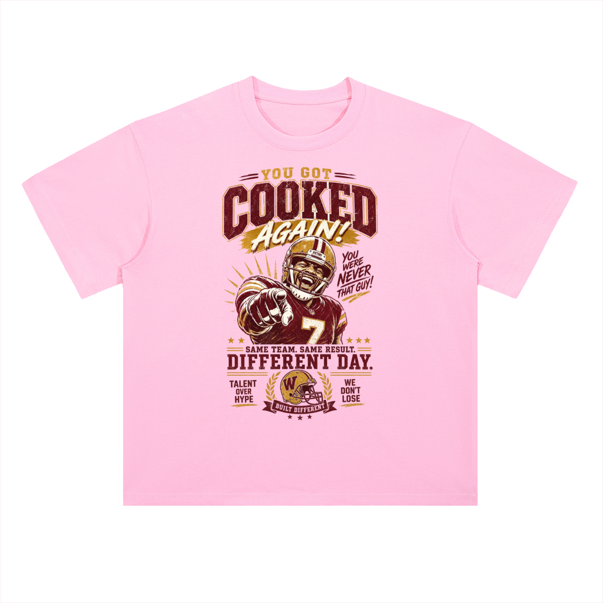 You Got Cooked Again Graphic Drop Shoulder Tee