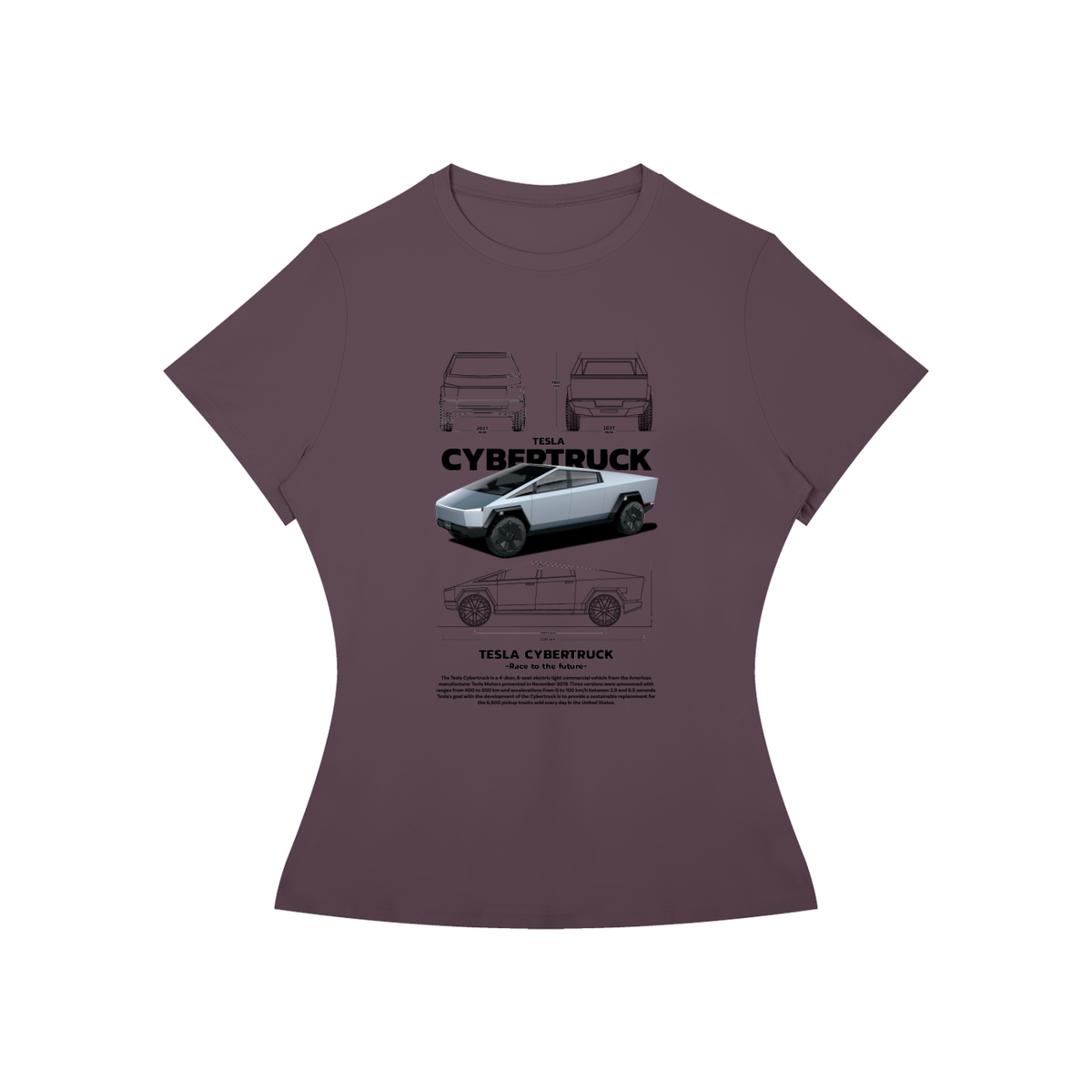 Cybertruck Women’s Slim-Fit Graphic Tee