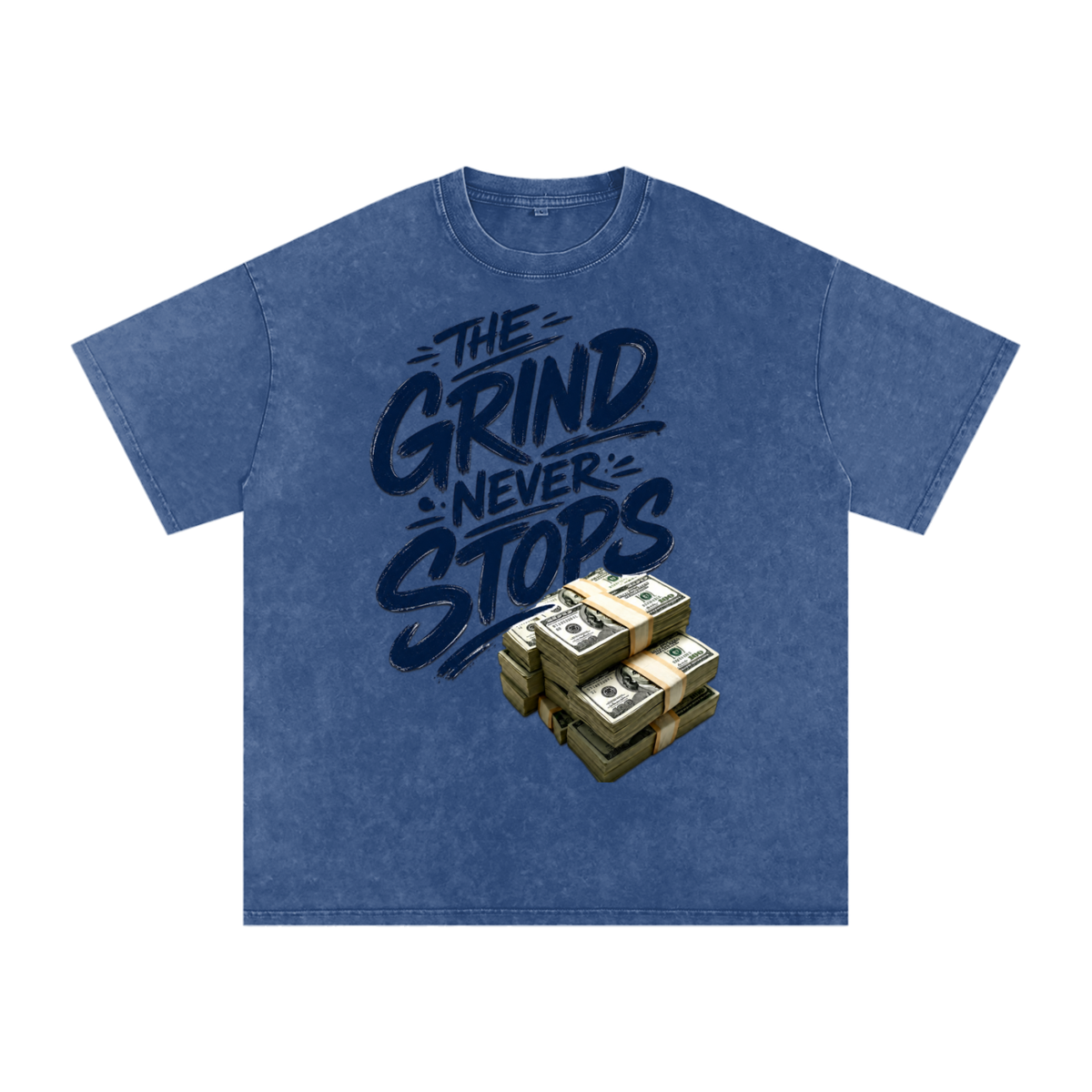 The Grind Never Stops Snow-Washed Cotton Tee
