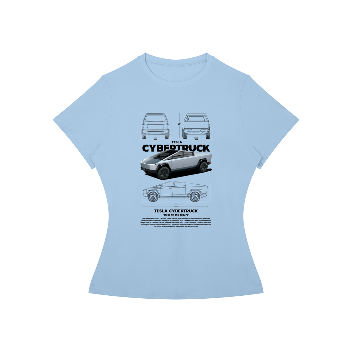Cybertruck Women’s Slim-Fit Graphic Tee