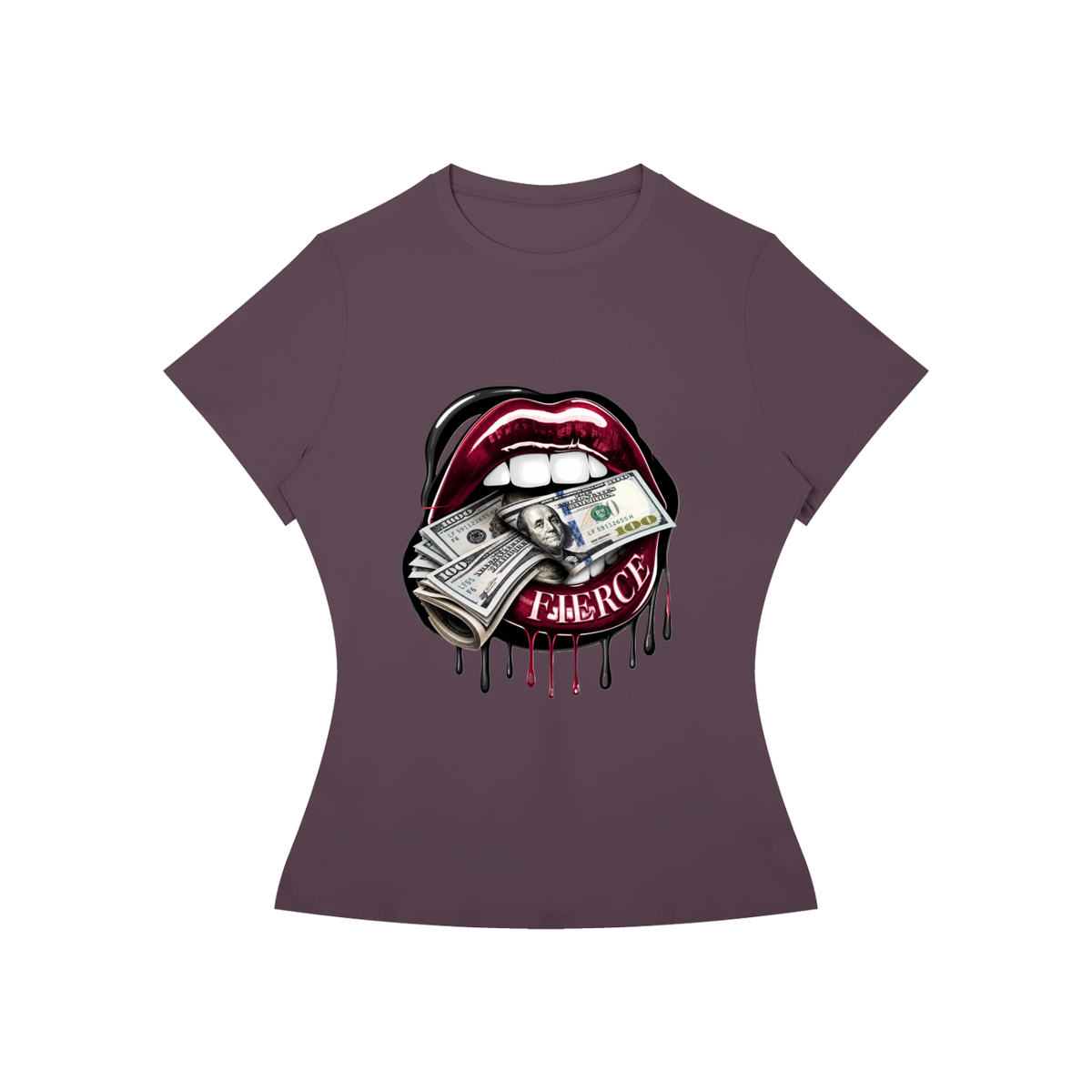 Fierce Lips Women’s Slim-Fit Graphic Tee
