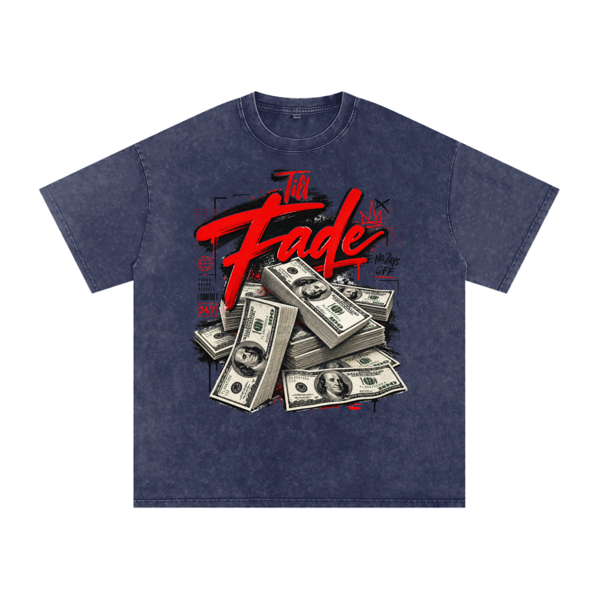 Til Fade Snow-Washed Cotton Graphic Tee
