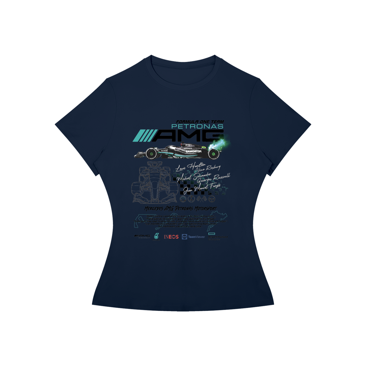 Mercedes AMG F1 Women’s Slim-Fit Graphic Tee