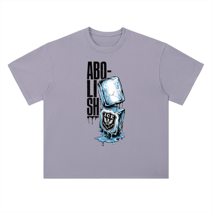 Abolish ICE Melting Ice Cube Graphic Drop Shoulder Tee