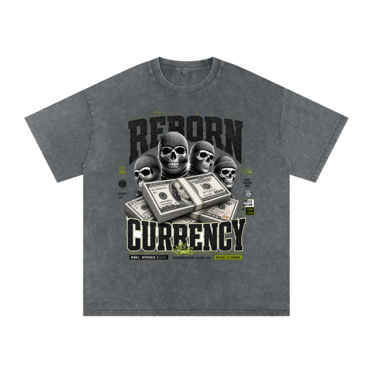 Reborn Currency Snow-Washed Cotton Graphic Tee