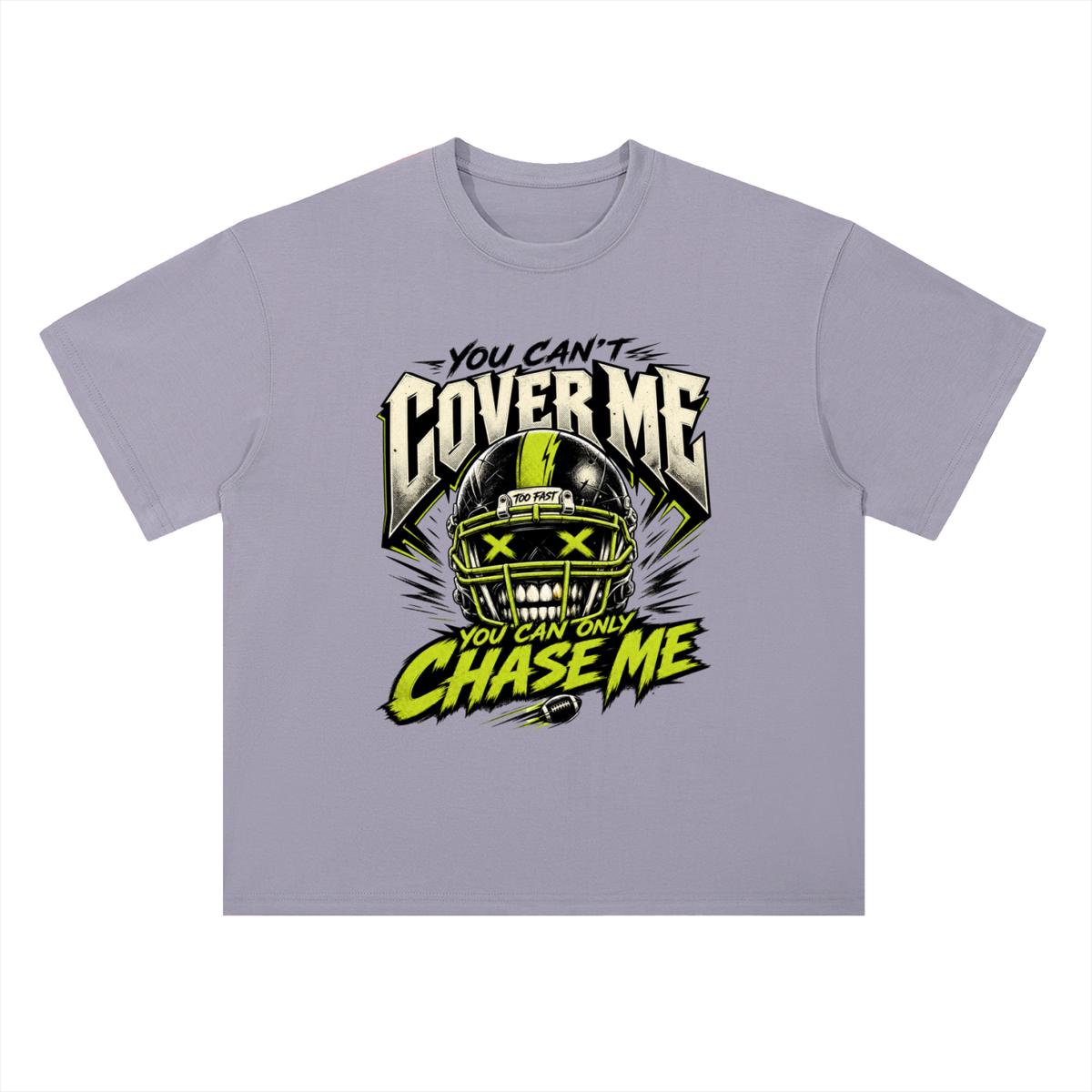 You Can Only Chase Me Skull Graphic Drop Shoulder Tee