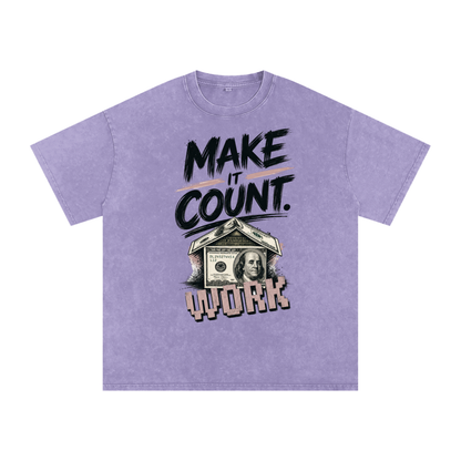 Make It Count Snow-Washed Cotton Graphic Tee