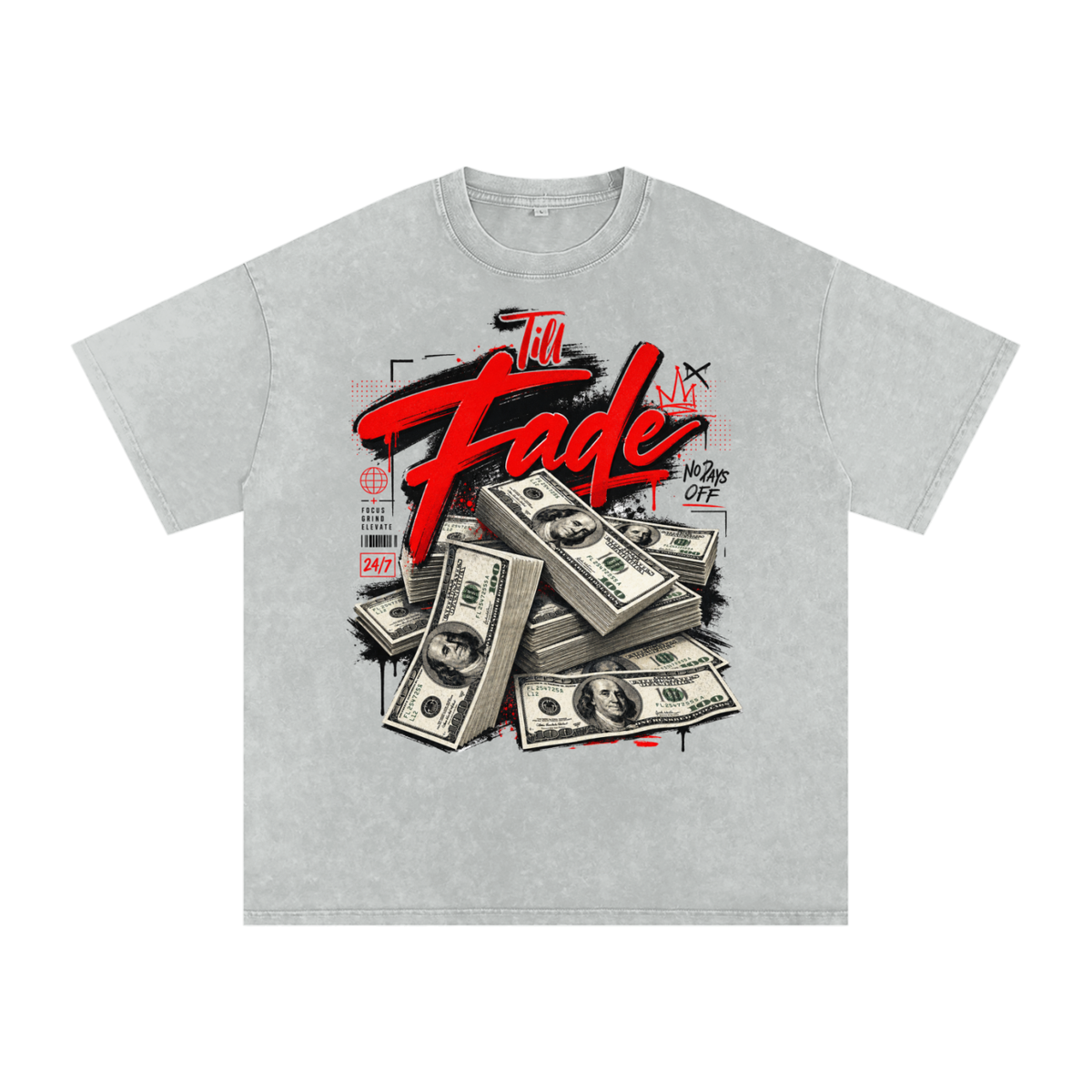 Til Fade Snow-Washed Cotton Graphic Tee
