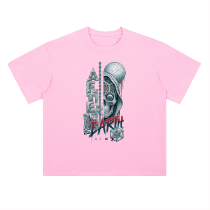 After Earth Futuristic Skull Graphic Drop Shoulder Tee
