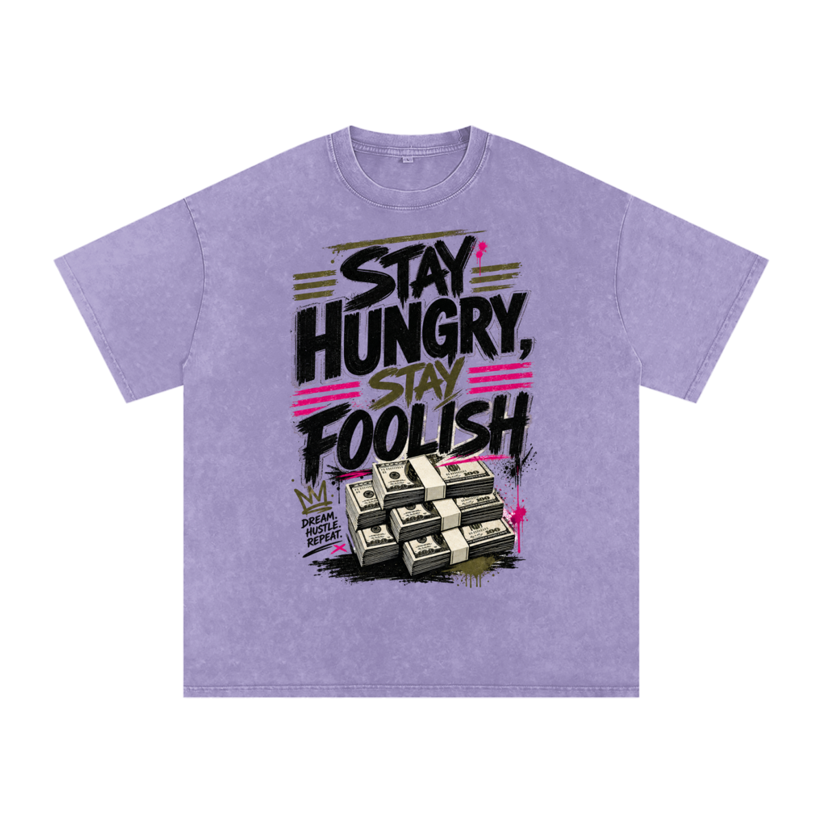 Stay Hungry & Foolish Snow-Washed Cotton Tee