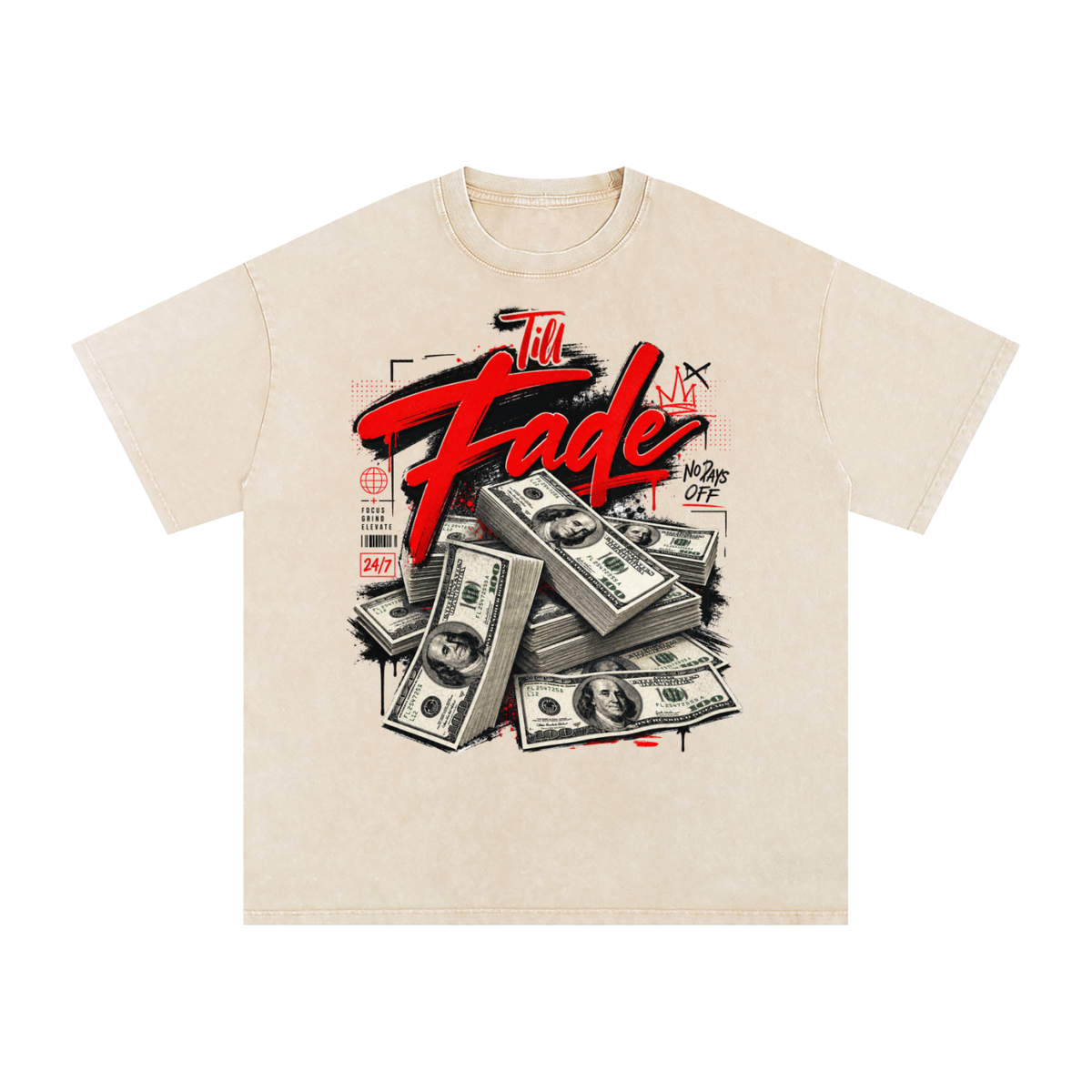Til Fade Snow-Washed Cotton Graphic Tee
