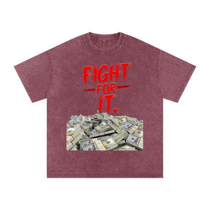 Fight for It Snow-Washed Cotton Graphic Tee