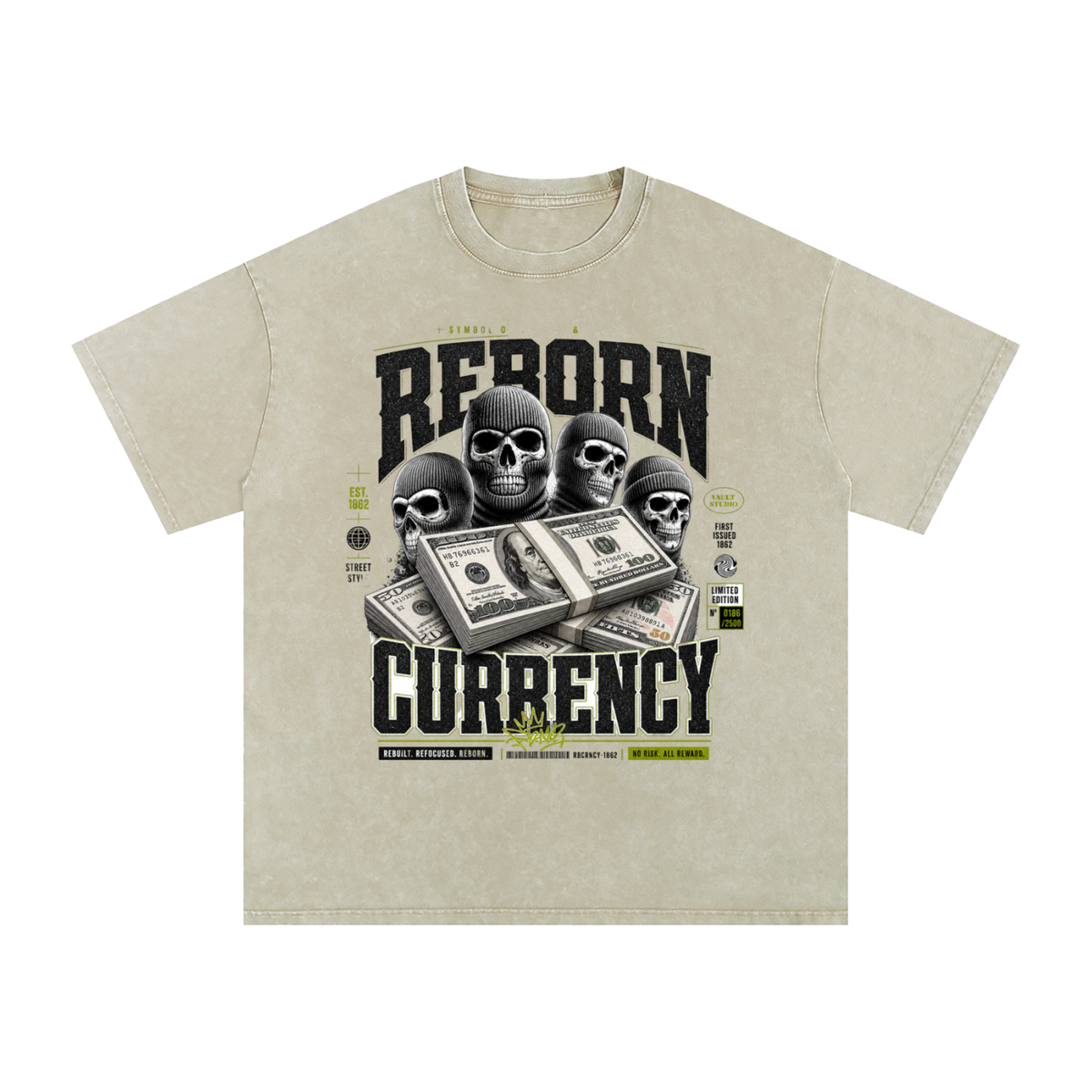 Reborn Currency Snow-Washed Cotton Graphic Tee