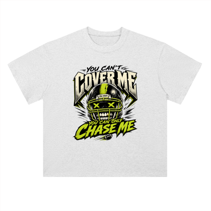 You Can Only Chase Me Skull Graphic Drop Shoulder Tee