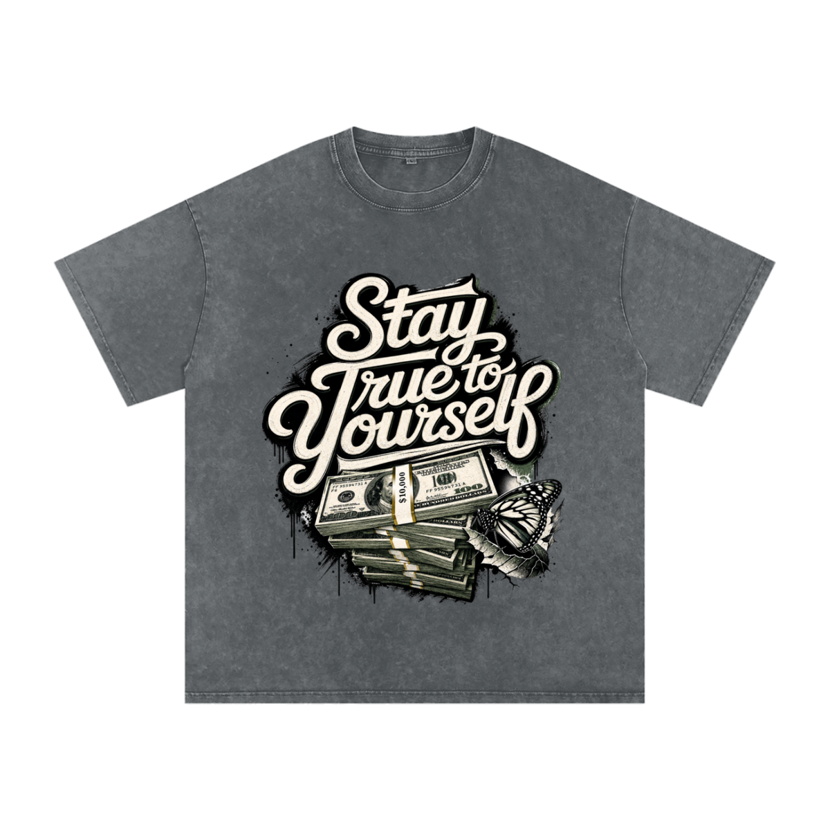Stay True to Yourself Snow-Washed Cotton Tee