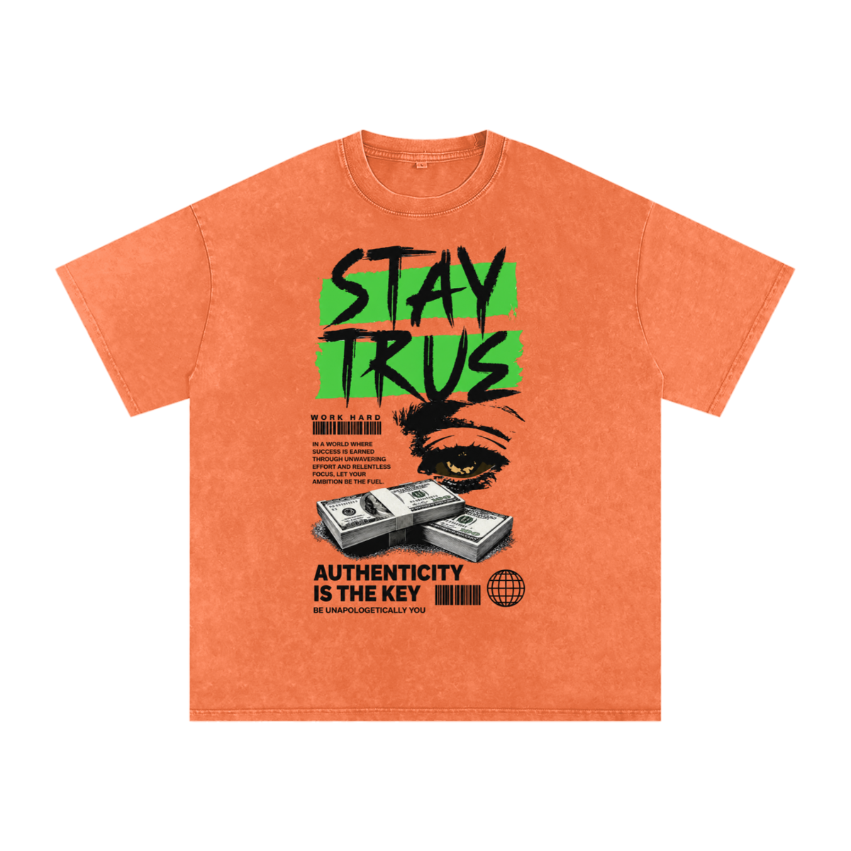 Stay True Snow-Washed Cotton Graphic Tee