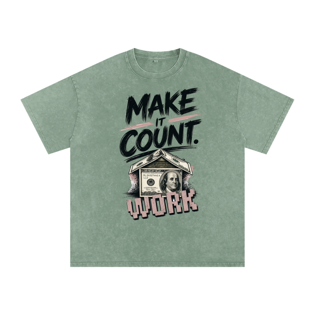 Make It Count Snow-Washed Cotton Graphic Tee