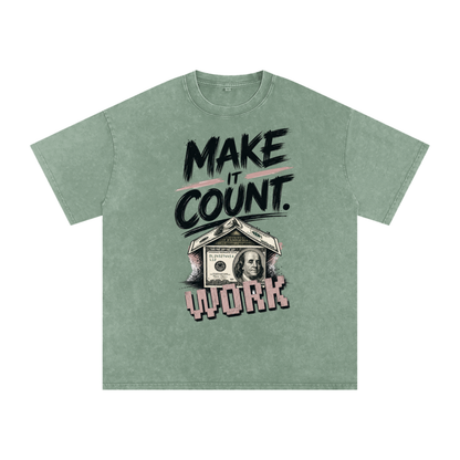 Make It Count Snow-Washed Cotton Graphic Tee