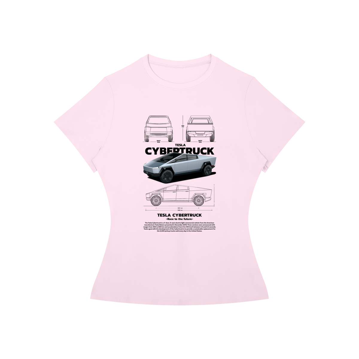 Cybertruck Women’s Slim-Fit Graphic Tee