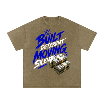 Built Different, Moving Silent Snow-Washed Cotton Tee