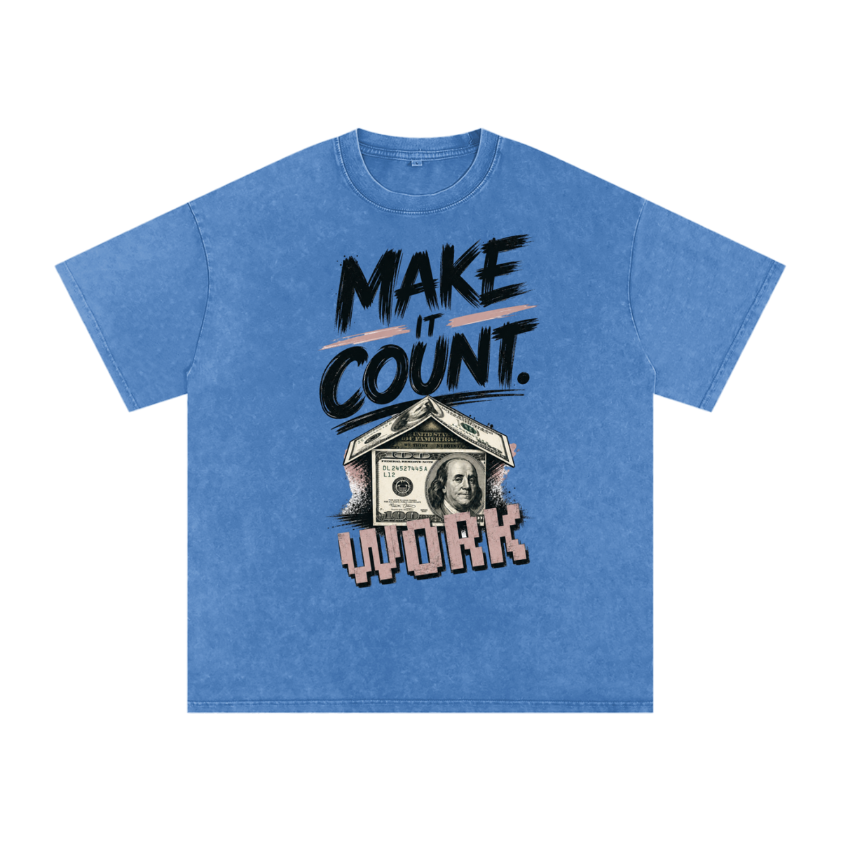 Make It Count Snow-Washed Cotton Graphic Tee