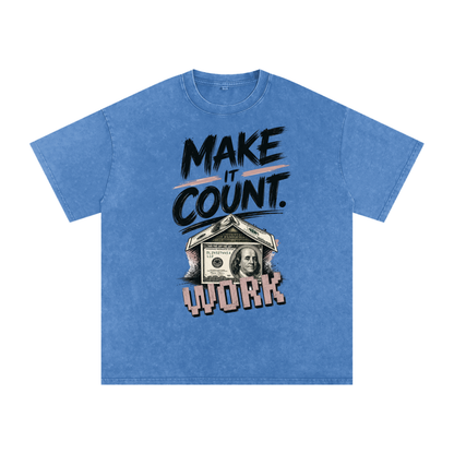 Make It Count Snow-Washed Cotton Graphic Tee