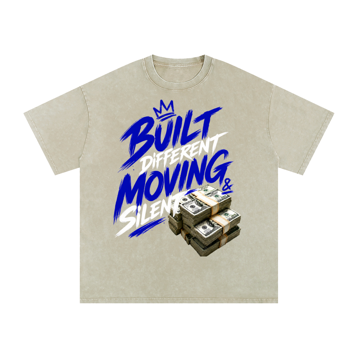 Built Different, Moving Silent Snow-Washed Cotton Tee