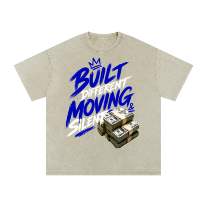 Built Different, Moving Silent Snow-Washed Cotton Tee