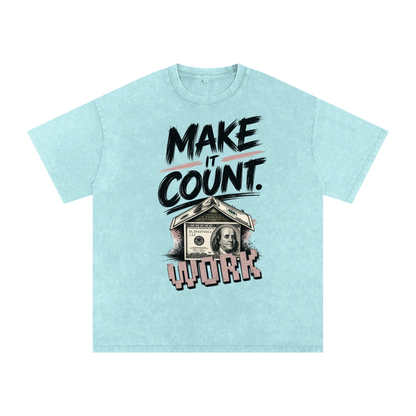 Make It Count Snow-Washed Cotton Graphic Tee