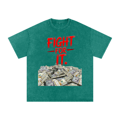 Fight for It Snow-Washed Cotton Graphic Tee