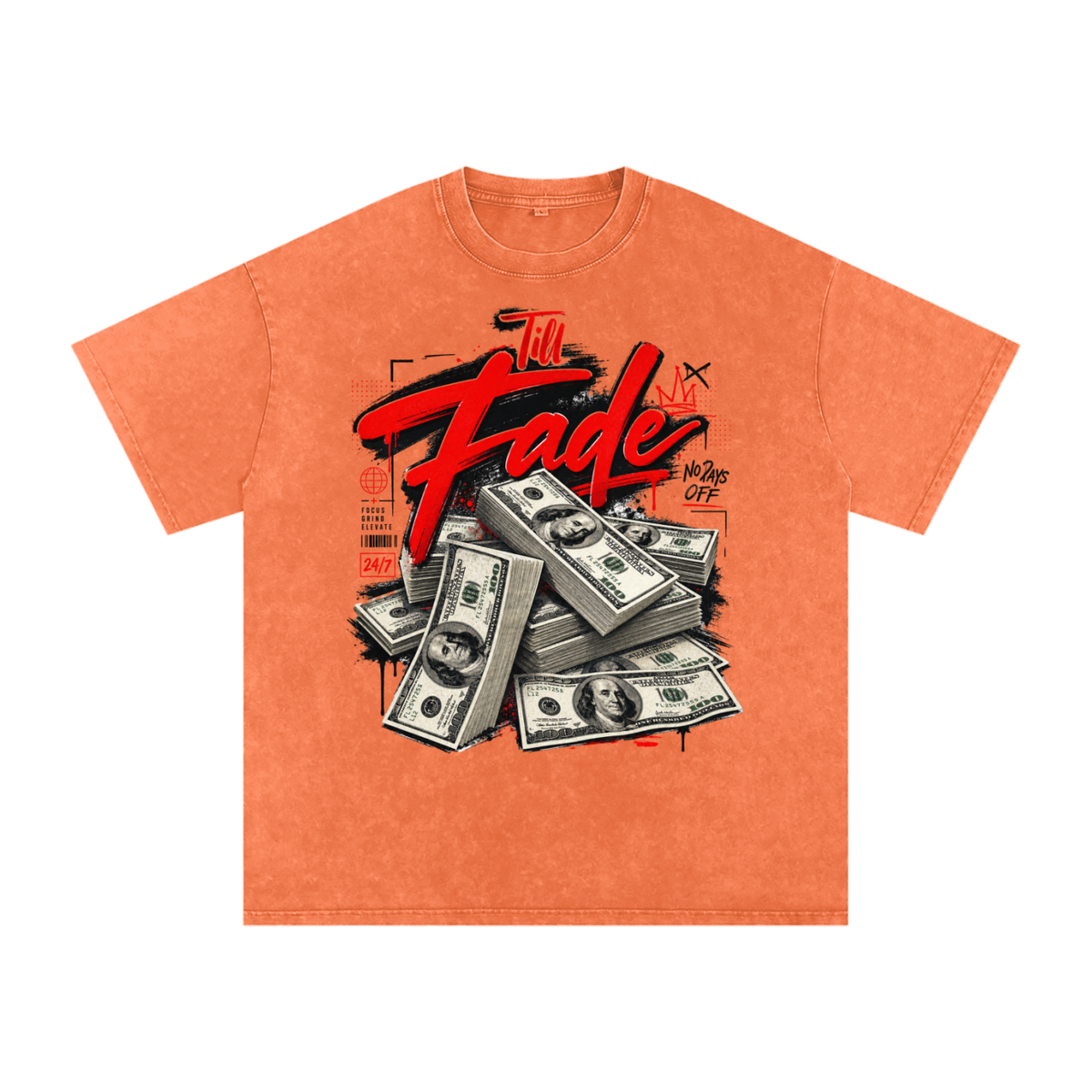 Til Fade Snow-Washed Cotton Graphic Tee