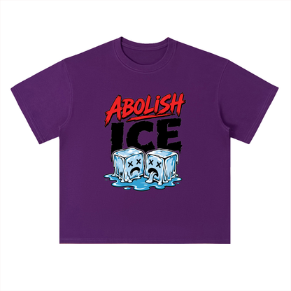 Abolish ICE Melting Ice Cubes Graphic Drop Shoulder Tee