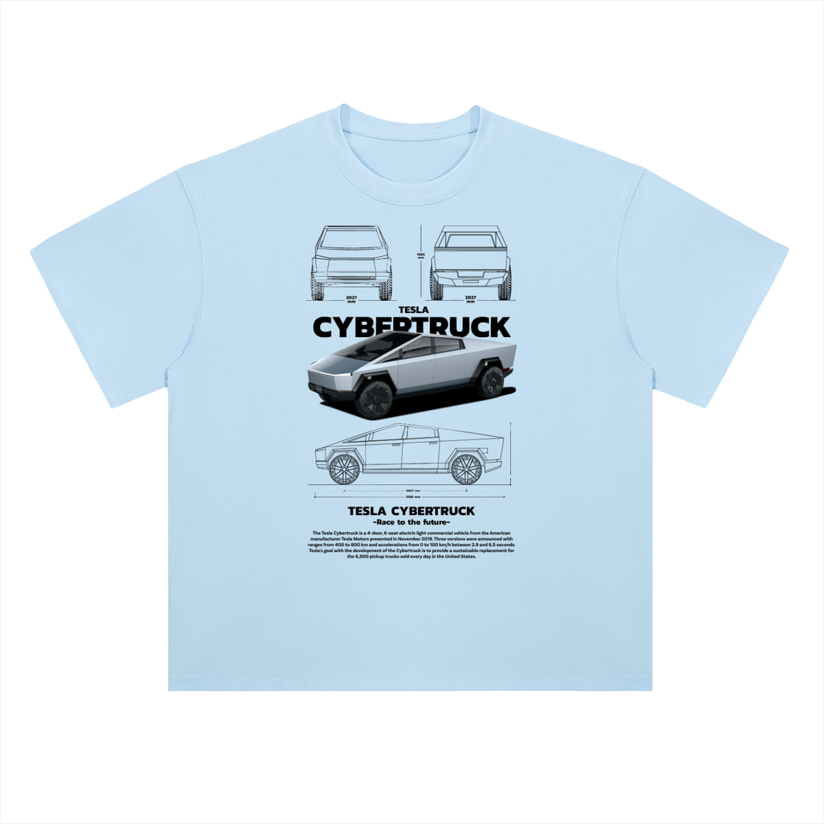 Cybertruck Cotton Graphic Tee