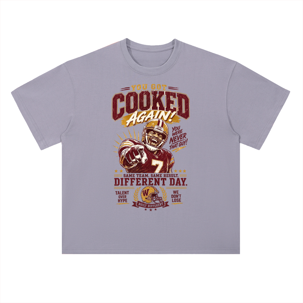 You Got Cooked Again Graphic Drop Shoulder Tee