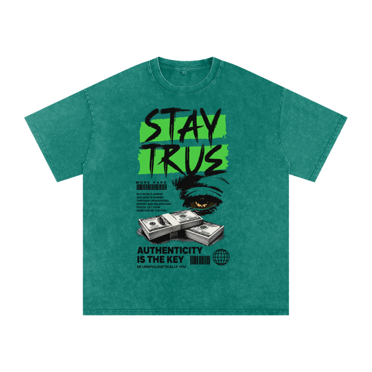 Stay True Snow-Washed Cotton Graphic Tee