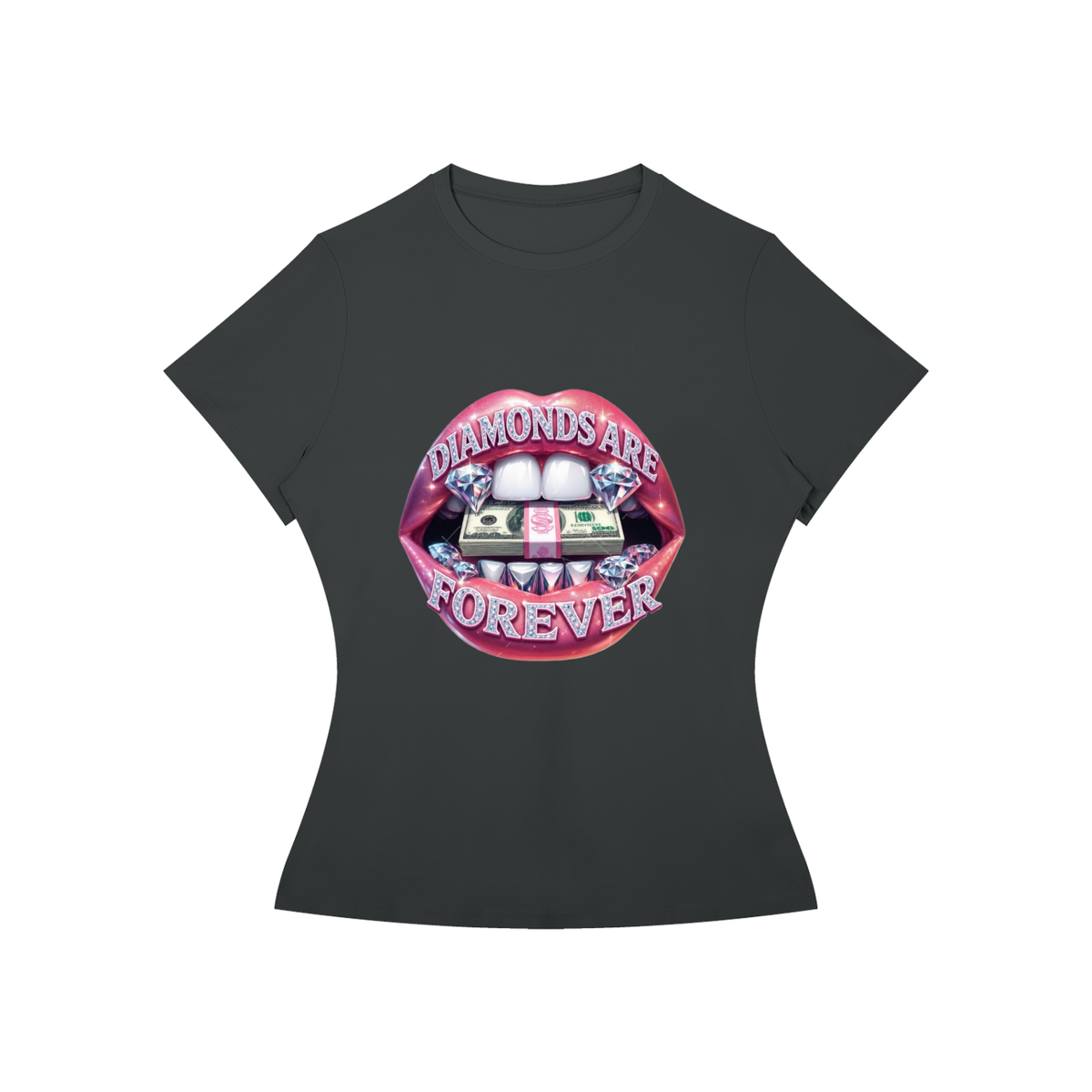 Diamonds Are Forever Lips Women’s Slim-Fit Tee