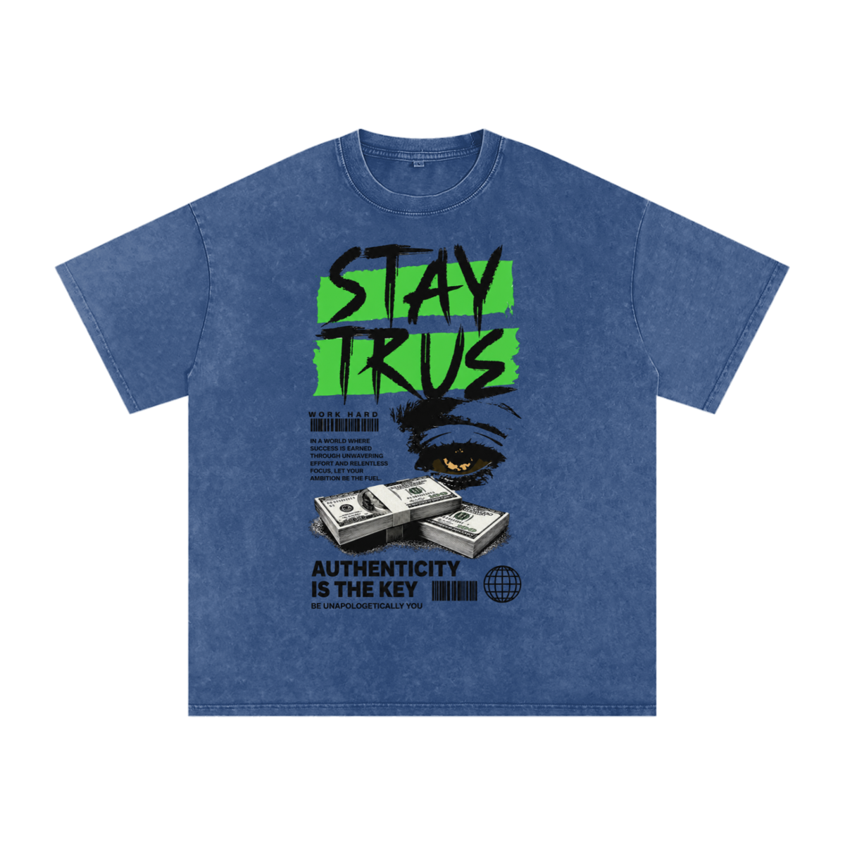 Stay True Snow-Washed Cotton Graphic Tee
