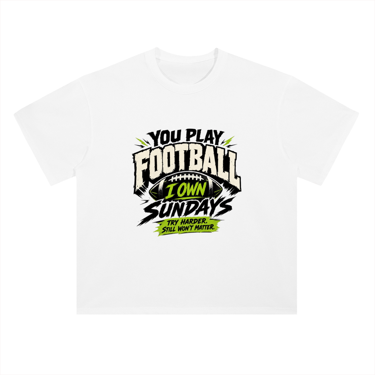 I Own Sundays Football Graphic Drop Shoulder Tee