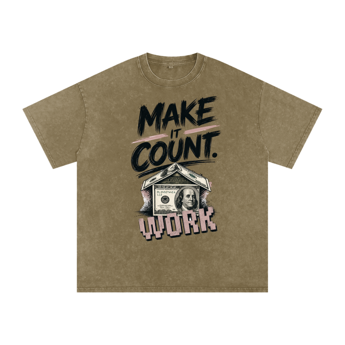 Make It Count Snow-Washed Cotton Graphic Tee