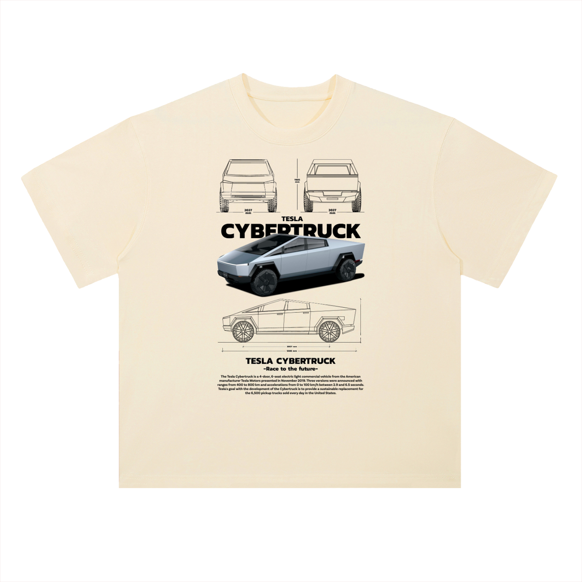 Cybertruck Cotton Graphic Tee