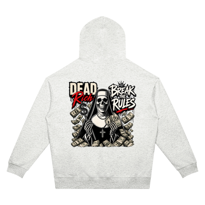 Burning Money Two-Sided Graphic Drop Shoulder Hoodie