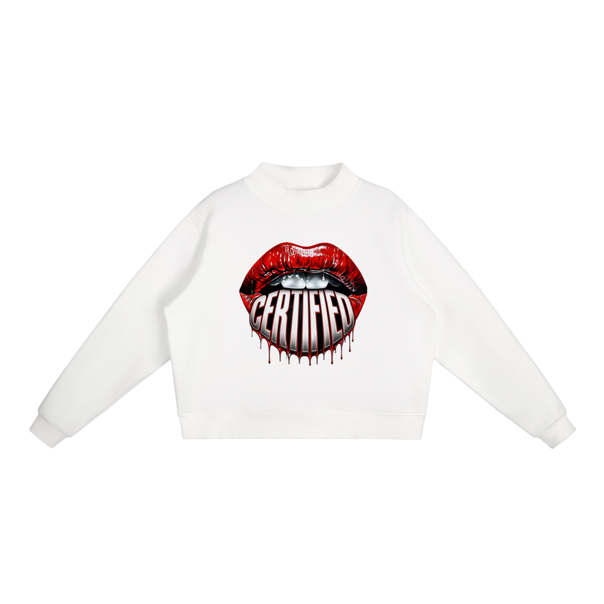 Certified Lips Oversized Graphic Sweatshirt