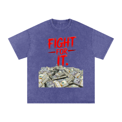 Fight for It Snow-Washed Cotton Graphic Tee