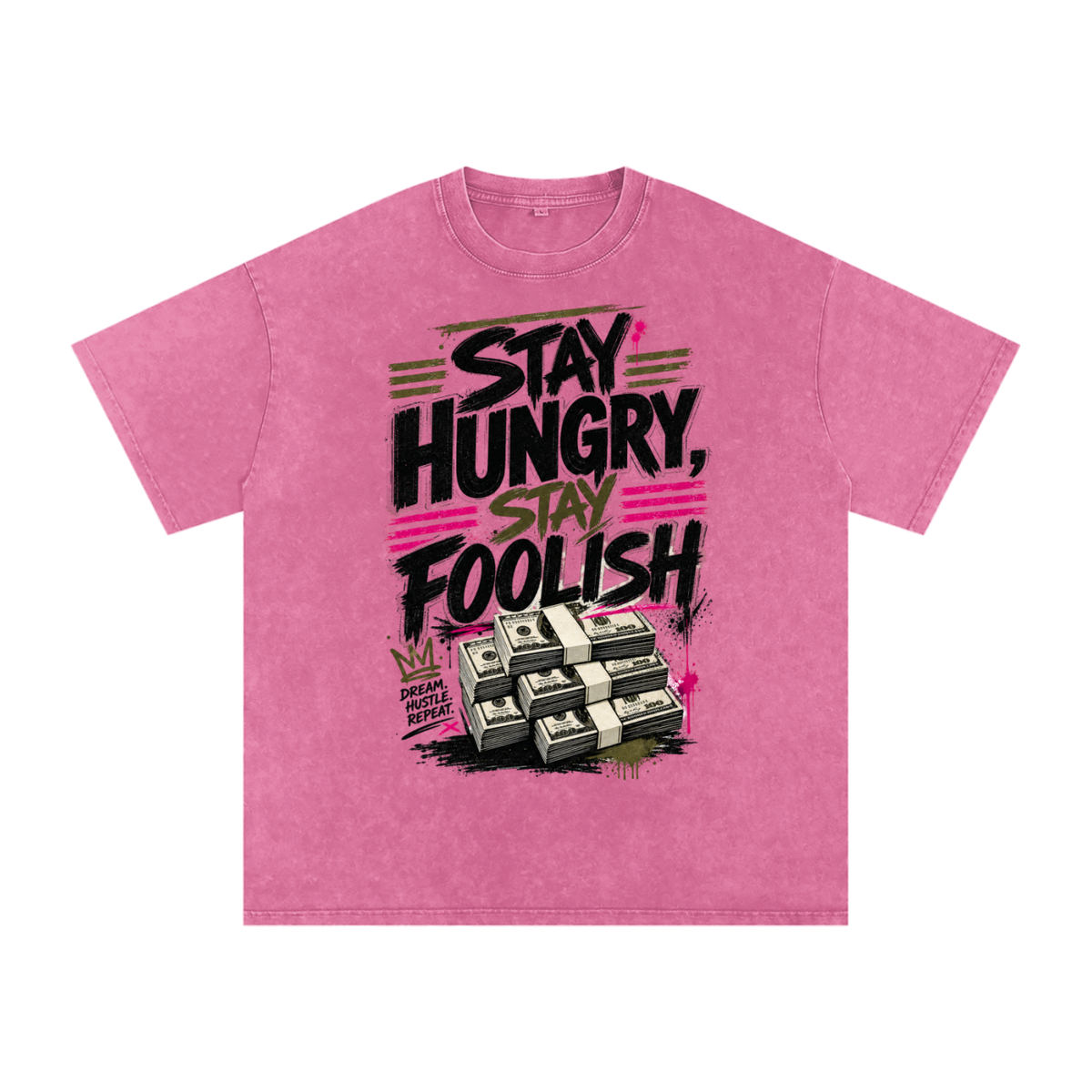 Stay Hungry & Foolish Snow-Washed Cotton Tee