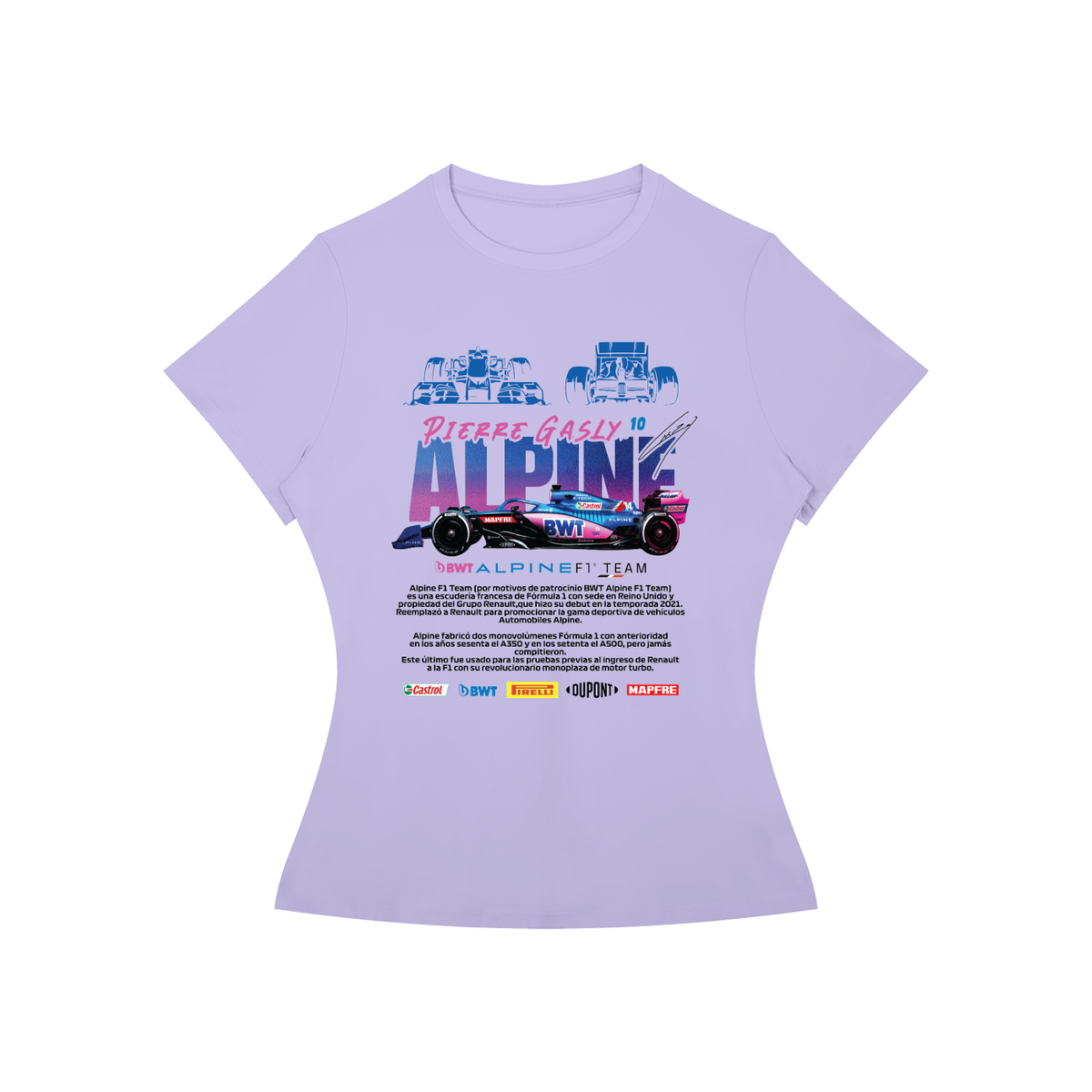 Alpine Formula F1 Racing Women’s Slim-Fit Tee